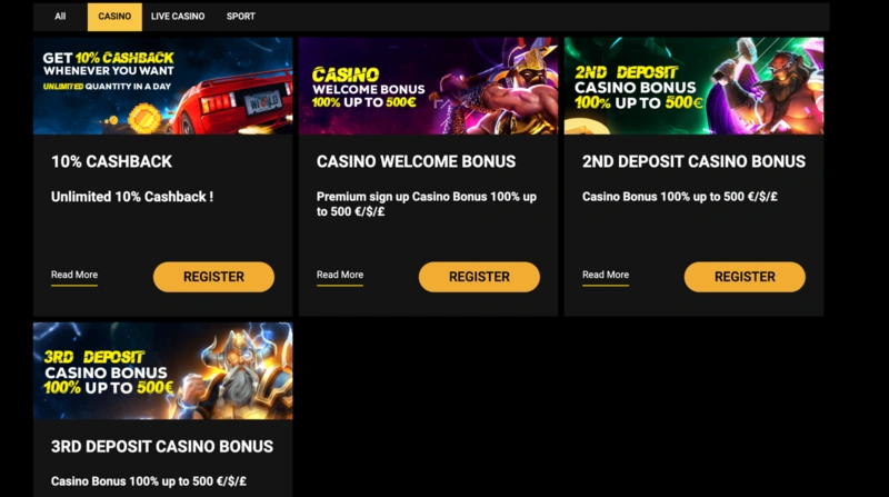 Goldenbet Bonuses